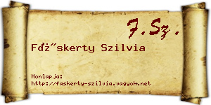 Fáskerty Szilvia névjegykártya