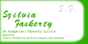 szilvia faskerty business card