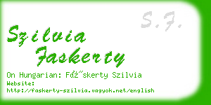 szilvia faskerty business card